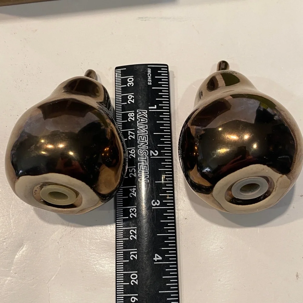 CIB Brass Pear Salt and Pepper Shakers